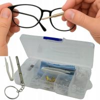 Zestaw do Naprawy Okularów Śrubki Noski Silikonowe Zestaw Naprawczy