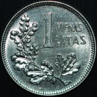 Litwa - 1 Litas 1925 - około menniczy egzemplarz
