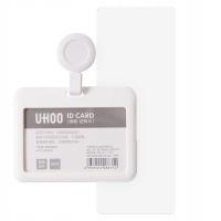 BIAŁE ETUI 100x78 ( 85x54) HOLDER IDENTYFIKATOR NA KARTY ZAWIESZKA SMYCZ