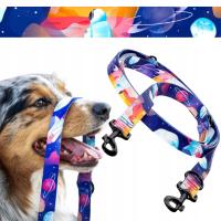 SMYCZ hands-free PRZEPINANA cm DUŻY PIES Ukory KOSMOS planety NADRUK