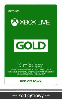 Xbox Live Gold / Xbox Game Pass Core na 6 miesięcy