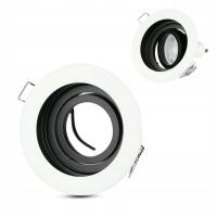 Oprawa sufitowa wpuszczana oczko okrągła biała na żarówkę GU10 IP20 V-TAC