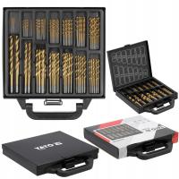 Сверла HSS для металла 1-10 мм 99 шт. НАБОР СВЕРЛ YATO ИЗ НИТРИДА ТИТАНА