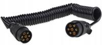 Przewód elektryczny spiralny z wtyczkami 7PIN 12V 6m 2xkońcówka 7-biegunowa