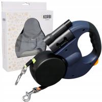 SMYCZ AUTOMATYCZNA PODWÓJNA DLA DWÓCH PSÓW PSA LATARKA ODBLASKOWA TAŚMA 3M