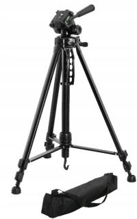 Tripod Statyw do Aparatu Kamery 55-145cm Czarny Stabilny 3kg ALU + Torba