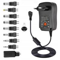 UNIWERSALNY ZASILACZ SIECIOWY 3-12V 9 ADAPTERÓW DO ROUTERA KAMERY LED TAŚM
