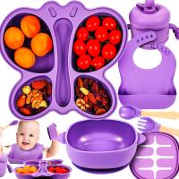 СИЛИКОНОВЫЕ ПОСУДА НАБОР НАБОР 8 EL СИЛИКОНОВЫЕ ДЛЯ ДЕТЕЙ МЛАДЕНЦЕВ