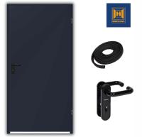 Техническая временная стальная дверь для ИСО 90км антрацита ЗК Хорманн подвала