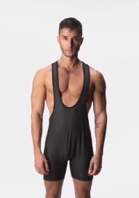 Barcode Berlin Singlet с открытыми ягодицами Samy Black-M