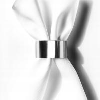 Papierowe obrączki na serwetki srebrne metalizowane 6szt, jedyne klejone