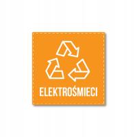 Naklejka recykling ELEKTROŚMIECI 15cm