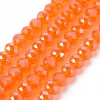 Koraliki Szklane Kryształki Fasetowane Pomarańczowe 8mm 40szt
