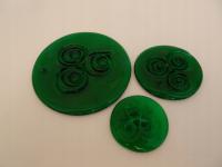 Ząbkowice, E Trzewik-Drost, plakiety ozdobne 3 szt, lampa Prl, UNIKAT