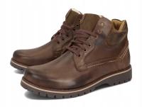 МУЖСКАЯ ОБУВЬ ПОЛЬСКАЯ УТЕПЛЕННАЯ КОЖА 885 КОРИЧНЕВЫЕ КОЖАНЫЕ БОТИЛЬОНЫ