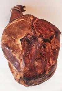 Вкусная копченая ветчина с ножкой около 6 кг-отлично подходит для любого случая!