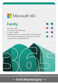 Microsoft MS Office 365 Family 6 PC / 12 miesięcy ESD