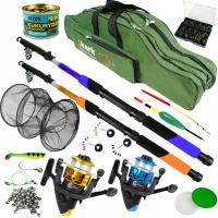 НАБОР РЫБОЛОВНЫЙ 2x Удочка Катушка сумка, JAXON