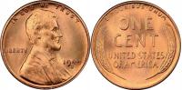 1 cent USA (1944) - A. Lincoln Wheat Penny Mennica San Francisco