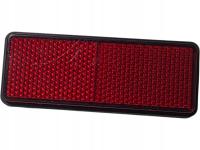 ODBLASK PROSTOKĄTNY CZERWONYY NA ŚRUBKĘ 35x89mm tylny tylni bok