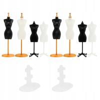 10SZT PLASTIKOWY STOJAK NA UBRANKA DLA LALEK KOLOROWY MINI MANEKIN