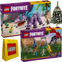 Zestaw 3w1 LEGO Fortnite Klombo 77077 + Skórek i Iskra oraz obóz 77075