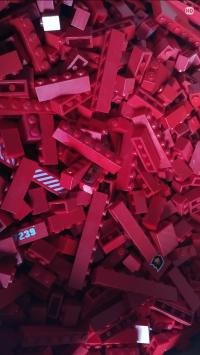 065 Lego szare brick 1x1, 1x2. 1x3, 1x4 mix czerwony czarny zielony g mix