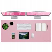 DUŻA PODKŁADKA POD MYSZKĘ 120x60 XXL NA BIURKO RÓŻOWA GAMINGOWA EKOSKÓRA