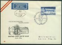 Austria Wien 1958 r FD Tag der Briefmarken - listonosz poczta