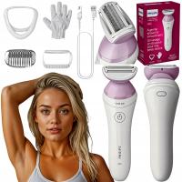 Depilator Philips bezprzewodowy na mokro z akcesoriami