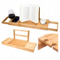 ВАННАЯ КОМНАТА ПОЛКА ДЛЯ ВАННОЙ КНИГА ПЛАНШЕТ СВЕЧА ТЕЛЕФОН БАМБУК ДЕРЕВЯННЫЙ