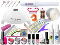 СТАРТОВЫЙ НАБОР ДЛЯ НАРАЩИВАНИЯ НОГТЕЙ С ЛАМПОЙ И ФРЕЗЕРНЫМ СТАНКОМ