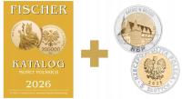 Katalog Monet Polskich - Fischer 2026 + moneta 5 zł - Ratusz w Brzegu