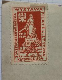 Całostka znaczek Wystawa Filatelistyczna 1934 Katowice