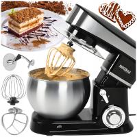 ROBOT KUCHENNY PLANETARNY MIKSER z DUŻĄ MISĄ 6L ZESTAW WIELOFUNKCYJNY 2500W