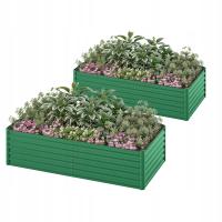 GRZĄDKA OGRODOWA PODWYŻSZONA rabata warzywna srzywna 240X120X60CM 2-zestaw