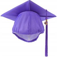 Elegancki fioletowy kapelusz z okazji ukończenia szkoły Miękka oddychająca tablica moździerzowa na ceremonie