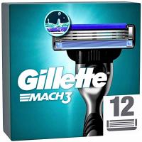 Gillette Mach 3 лезвия сменные лезвия для бритвы Mach3 12 шт