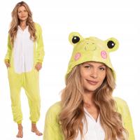 Piżama Damska Kombinezon Kigurumi Onesie Kostium Żaba Zielona 155-165 cm
