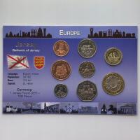 43810. Jersey, set menniczy w oryginalnym opakowaniu (8 monet)