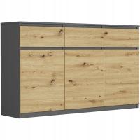 КОМОД 98СМ ШКАФ 3 ЯЩИКА АНТРАЦИТ МИКС ARTISAN