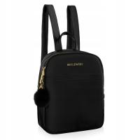 BETLEWSKI кожаный рюкзак женский гладкий черный элегантный упаковочный BPF-02