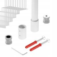 BALUSTRADA NA SCHODY BARIERKA SŁUPEK BIAŁY fi 20 mm 295 CM HARFA NOA