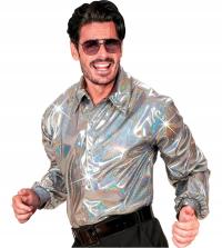 KOSZULA DISCO SREBRNA LATA 60 KARNAWAŁ