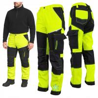 Spodnie robocze Specto żółte ocieplane odblaskowe RIPSTOP