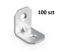 Kątownik łącznik meblowy montażowy srebrny stal 20x20x16 100szt