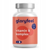 WITAMINA B COMPLEX B1 B3 B6 B12 odporność vegan 200 tabletek gloryfeel
