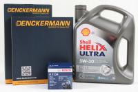 Zestaw filtrów oleju i olej Shell Helix Ultra 5W30 4L Bosch