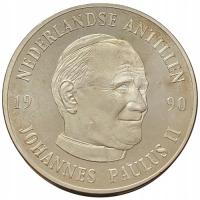 46238. Antyle Holender., 25 guldenów, 1990r. kolekcjonerska Ag (25,1g/38mm)