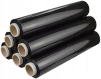 Folia stretch strecz 3KG brutto czarna BARDZO MOCNA 50cm (1)